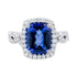 2.78ct Tanzanite ring with 0.57tct diamonds set in 18K white gold