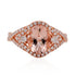2.44ct Morganite Ring With 0.46tct Diamonds Set In 14K Rose Gold