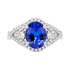 2.15ct Tanzanite Ring With 0.47tct Diamonds Set In 14kt White Gold