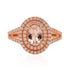 0.93ct Morganite Ring With 0.54tct Diamonds Set In 14kt Rose Gold