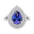 2.81ct Tanzanite Rings With 0.71tct Diamonds Set In 14kt White Gold