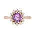 1.39ct Sapphire Ring With 0.33tct Diamonds Set In 14kt Rose Gold