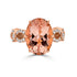 7.77ct Morganite ring with 0.50tct diamonds set in 14K rose gold