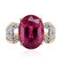 5.42ct Rubellite ring with 0.15tct diamonds set in 14K two tone gold