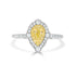 0.22tct Yellow Diamond Ring with 0.34tct Diamonds set in 14K Two Tone gold