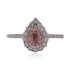 0.43ct Pink Diamond Rings with 0.16tct diamonds set in 18K two tone gold