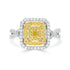0.15ct Yellow Diamond Rings with 0.75tct Diamond set in 14K Two Tone Gold