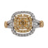 0.19Ct Yellow Diamond Ring With 0.77Tct Diamonds In 18k Two Tone Gold