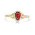 0.92Ct Ruby Ring With 0.23Tct Diamonds Set In 18K Yellow Gold