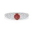 0.59Ct Ruby Ring With 0.29Tct Diamonds Set In 18K Two Tone Gold