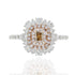 0.24ct Pink Diamond Ring With 0.93tct Diamonds Set In 18kt Two Tone Gold