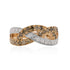 0.54Tct Green Diamond Band With 0.23Tct White Diamonds In 14K Yellow Gold