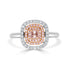0.19ct Pink Diamond Ring with 0.27tct Diamonds set in 14K Two Tone Gold