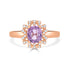 1.51ct Sapphire Rings  with 0.13tct diamonds set in 14KT rose gold
