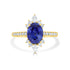 2.3ct Sapphire Ring with 0.48tct Diamonds set in 14K Yellow Gold