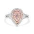 0.16ct Pink Diamond Ring with 0.60tct Diamonds set in 14K Two Tone Gold