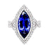 4.84Ct Marquise Tanzanite Ring With 0.69Tct Diamonds In 14K White Gold