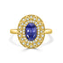 1.52ct Sapphire Rings with 0.23tct diamonds set in 14KT yellow gold