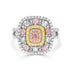 0.51ct Pink Diamond Ring with 1.03ct Diamonds set in 14K Two Tone