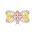 0.21tct Pink Diamond Ring with 0.42tct Diamonds set in 14K Two Tone gold