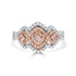 0.15ct Pink Diamond Ring with 0.58ct Diamonds set in 14K Two Tone