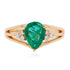 1.28Ct Emerald Ring With 0.12Tct Diamonds In 18K Yellow Gold