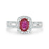 1.02Ct Ruby Ring With 0.25Tct Diamonds Set In 18K White Gold