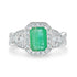 1.65ct Emerald Rings  with 0.59tct diamonds set in 14kt white gold