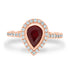 1.08Ct Ruby Ring With 0.32Tct Diamonds Set In 14K Rose Gold