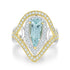 1.69ct Paraiba Rings with 0.66tct diamonds set in 18KT two tone gold