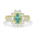 1.49ct Paraiba Rings with 1.45tct diamonds set in 18KT yellow gold