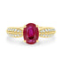 1.57Ct Ruby Ring With 0.34Tct Diamonds Set In 14K Yellow Gold