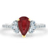 1.40Ct Ruby Ring With 0.41Tct Diamonds Set In 14K Two Tone Gold