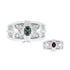 0.41ct Alexandrite Rings With 0.33tct Diamonds Set In Platinum 900 Platinum