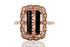 5.48ct Morganite ring with 0.20tct diamonds set in 14K two tone gold