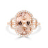 5.58ct Morganite Rings with 0.37tct Diamond set in 14K Rose Gold
