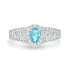 0.48ct Paraiba Rings with 0.48tct diamonds set in platinum