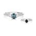 0.39ct Alexandrite Rings With 0.27tct Diamonds Set In Platinum 950 Platinum