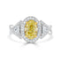 1.74ct Yellow Diamond Ring with 0.6tct Diamonds set in 18K Two Tone Gold