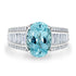 3.21ct Paraiba Rings with 1.17tct diamonds set in 18KT white gold