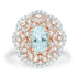 2.06ct Paraiba Rings with 1.66tct diamonds set in 18KT two tone gold