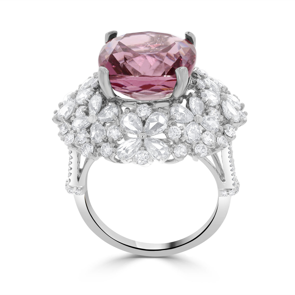 11.36ct Pyrope Spessartite Garnet Ring with 2.67tct Diamonds set in 18 ...