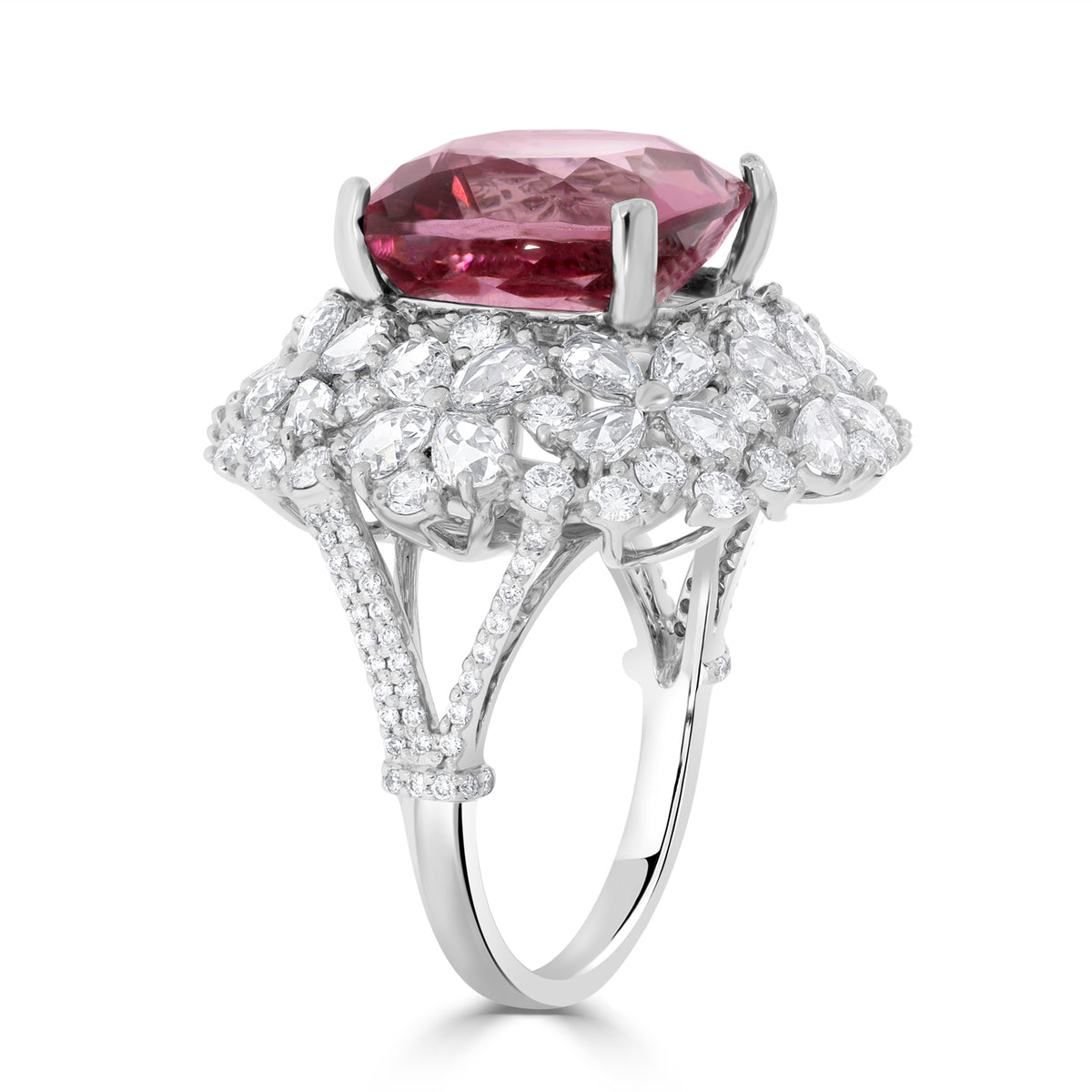 11.36ct Pyrope Spessartite Garnet Ring with 2.67tct Diamonds set in 18 ...