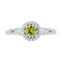 0.38ct Sphene Ring With 0.29tct Diamonds Set In 14k White Gold
