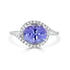 2.56Ct Tanzanite Ring With 0.26Tct Diamonds Set In 14K White Gold