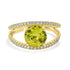 2.72ct Sphene ring with 0.35tct diamonds set in 14K yellow gold