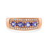0.67tct Tanzanite Rings with 0.18tct diamonds set in 14kt rose gold