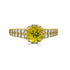1.71ct Sphene ring with 0.58tct diamonds set in 14K yellow gold