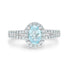 0.75ct Paraiba Rings with 0.38tct diamonds set in 18K white gold