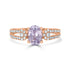 1.51ct Sapphire Rings with 0.32tct diamonds set in 14KT rose gold